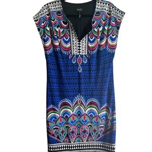 Laundry Shelli Segal Womens Shift Dress Small Multi Geometric